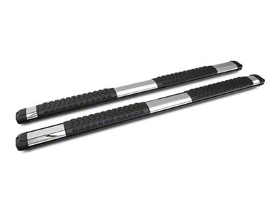 Barricade Saber 5-Inch Aluminum Side Step Bars; Stainless Cover Plates (19-25 Sierra 1500 Double Cab)