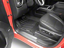 Barricade Custom Fit All-Weather Front and Rear Floor Liners; Black (19-25 Sierra 1500 Crew Cab)