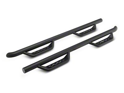 Barricade Tubular Drop Steps; Fine Textured Black Finish (19-24 Sierra 1500 Double Cab)