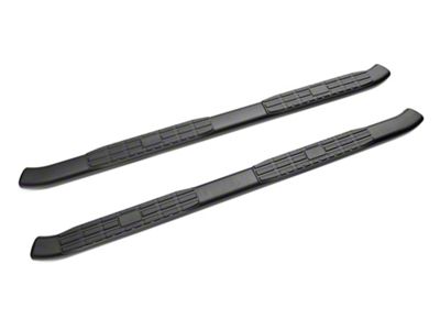 Barricade 5-Inch Oval Bent End Side Step Bars; Black (20-24 Sierra 2500 HD Double Cab)