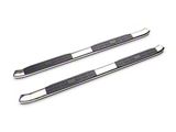 Barricade 5-Inch Oval Bent End Side Step Bars; Stainless Steel (20-25 Sierra 2500 HD Double Cab)