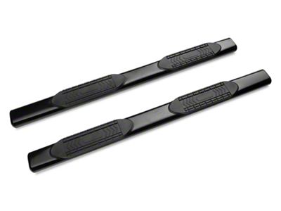 Barricade 6-Inch Oval Straight End Side Step Bars; Black (20-24 Sierra 2500 HD Double Cab)