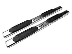 Barricade 6-Inch Oval Straight End Side Step Bars; Rocker Mount; Stainless Steel (07-19 Sierra 2500 HD Extended/Double Cab)