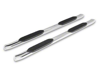 Barricade E-Series 5-Inch Oval Bent End Side Step Bars; Stainless Steel (20-25 Sierra 2500 HD Crew Cab)