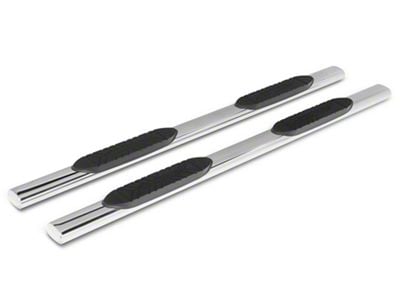 Barricade E-Series 5-Inch Oval Straight Side Step Bars; Stainless Steel (20-25 Sierra 2500 HD Crew Cab)