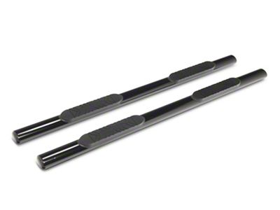 Barricade E-Series Oval Straight Side Step Bars; Black (20-23 Sierra 2500 HD Crew Cab)