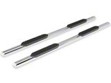 Barricade E-Series Oval Straight Side Step Bars; Stainless Steel (20-25 Sierra 2500 HD Crew Cab)