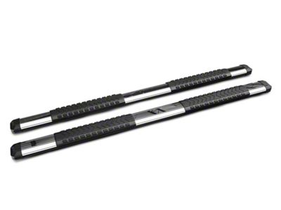 Barricade Saber 5-Inch Aluminum Side Step Bars; Stainless Cover Plates (20-25 Sierra 2500 HD Double Cab)