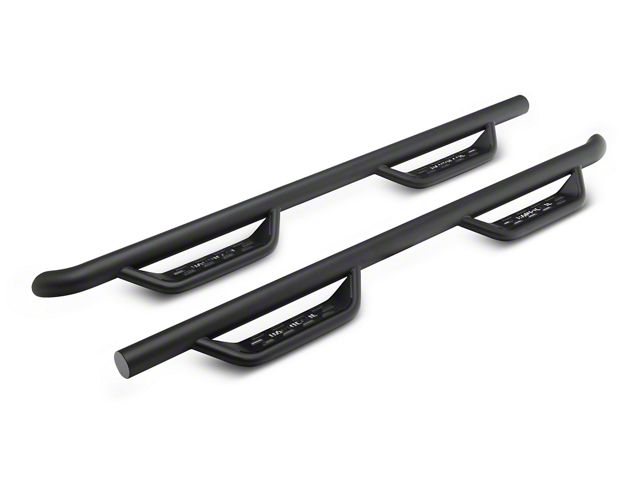 Barricade Tubular Drop Steps; Fine Textured Black Finish (20-24 Sierra 2500 HD Double Cab)
