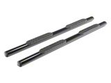 Barricade 4-Inch Oval Straight End Side Step Bars; Black (20-26 Sierra 3500 HD Double Cab)
