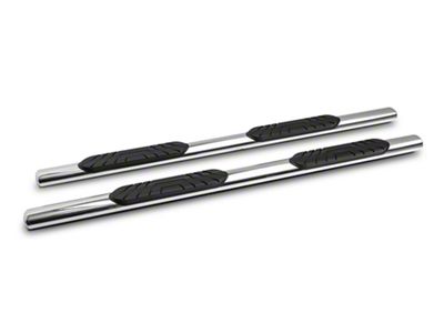 Barricade 4-Inch Oval Straight End Side Step Bars; Stainless Steel (20-24 Sierra 3500 HD Double Cab)