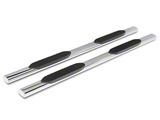 Barricade E-Series 5-Inch Oval Straight Side Step Bars; Stainless Steel (20-25 Sierra 3500 HD Crew Cab)