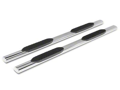 Barricade E-Series 5-Inch Oval Straight Side Step Bars; Stainless Steel (20-25 Sierra 3500 HD Crew Cab)