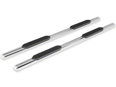 Barricade E-Series Oval Straight Side Step Bars; Stainless Steel (20-25 Sierra 3500 HD Crew Cab)