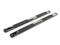 Barricade Saber 5-Inch Aluminum Side Step Bars; Stainless Cover Plates (20-26 Sierra 3500 HD Crew Cab)