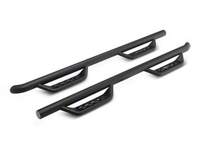 Barricade Tubular Drop Steps; Fine Textured Black Finish (20-24 Sierra 3500 HD Double Cab)