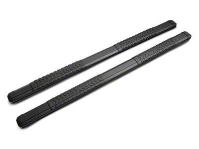 Barricade Saber 5-Inch Aluminum Side Step Bars; Black Cover Plates (19-25 Silverado 1500 Double Cab)
