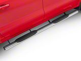 Barricade E-Series 5-Inch Oval Straight Side Step Bars; Stainless Steel (19-25 Silverado 1500 Crew Cab)