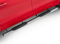 Barricade E-Series 5-Inch Oval Straight Side Step Bars; Stainless Steel (19-25 Silverado 1500 Crew Cab)