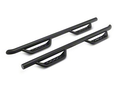 Barricade Tubular Drop Steps; Fine Textured Black Finish (19-25 Silverado 1500 Double Cab)