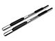 Barricade 4-Inch Oval Straight End Side Step Bars; Stainless Steel (07-14 Silverado 2500 HD Crew Cab)