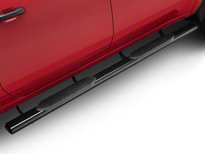 Barricade 5-Inch Oval Side Step Bars; Black (20-25 Silverado 2500 HD Crew Cab)