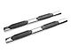 Barricade 5-Inch Oval Straight End Side Step Bars; Stainless Steel (20-24 Silverado 2500 HD Double Cab)