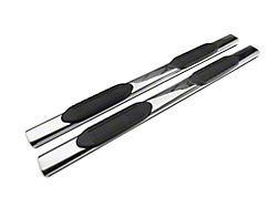 Barricade 6-Inch Oval Straight End Side Step Bars; Rocker Mount; Stainless Steel (07-19 Silverado 2500 HD Crew Cab)