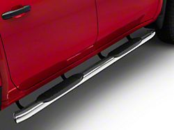 Barricade E-Series 5-Inch Oval Bent End Side Step Bars; Stainless Steel (20-25 Silverado 2500 HD Crew Cab)