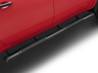 Barricade Saber 5-Inch Aluminum Side Step Bars; Black Cover Plates (20-24 Silverado 2500 HD Crew Cab)