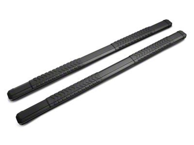 Barricade Saber 5-Inch Aluminum Side Step Bars; Black Cover Plates (20-24 Silverado 2500 HD Double Cab)