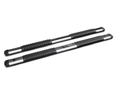 Barricade Saber 5-Inch Aluminum Side Step Bars; Stainless Cover Plates (20-24 Silverado 2500 HD Double Cab)