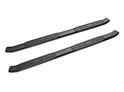 Barricade 5-Inch Oval Bent End Side Step Bars; Black (20-25 Silverado 3500 HD Double Cab)