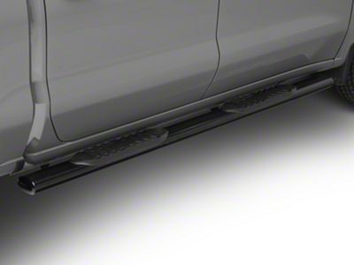 Barricade 5-Inch Oval Side Step Bars; Black (20-25 Silverado 3500 HD Crew Cab)