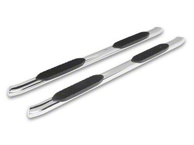 Barricade E-Series 5-Inch Oval Bent End Side Step Bars; Stainless Steel (20-24 Silverado 3500 HD Crew Cab)