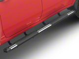 Barricade Saber 5-Inch Aluminum Side Step Bars; Stainless Cover Plates (20-26 Silverado 3500 HD Crew Cab)