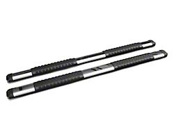 Barricade Saber 5-Inch Aluminum Side Step Bars; Stainless Cover Plates (20-25 Silverado 3500 HD Double Cab)