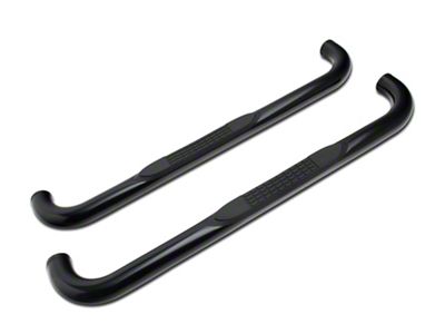 Barricade 3-Inch 90 Degree Bent End Side Step Bars; Black (17-24 F-250 Super Duty Regular Cab)