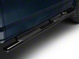 Barricade 5-Inch Oval Straight End Side Step Bars; Black (17-26 F-250 Super Duty SuperCrew)