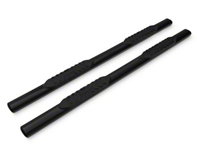 Barricade 5-Inch Oval Straight End Side Step Bars; Black (17-25 F-250 Super Duty SuperCab)
