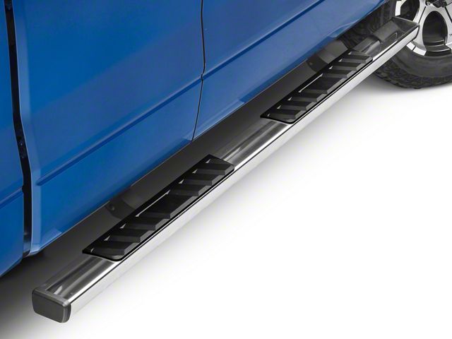Barricade T4 Square Side Step Bars; Stainless Steel (09-14 F-150 SuperCab, SuperCrew)
