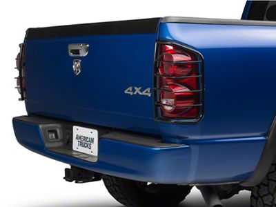 RedRock Tail Light Guards; Black (02-08 RAM 1500)