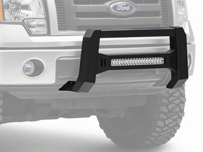 Barricade XHD Bull Bar with Dual Row LED Light Bar; Black (04-24 F-150, Excluding Raptor)