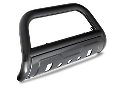 Barricade 3.50-Inch Oval Bull Bar With Formed Skid Plate; Black (07-20 Yukon)