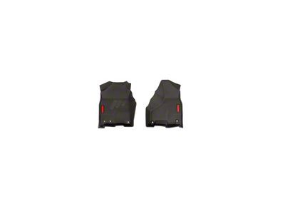 BaseLayer Custom-Fit All Weather Front Floor Liners with Red Logo; Black (10-18 RAM 3500 Crew Cab)