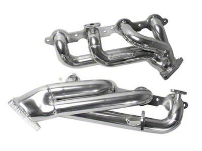 BBK 1-3/4-Inch Tuned Length Shorty Headers; Polished Silver Ceramic (07-09 6.0L Sierra 1500)