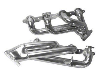 BBK 1-3/4-Inch Tuned Length Shorty Headers; Polished Silver Ceramic (07-09 6.0L Silverado 1500)