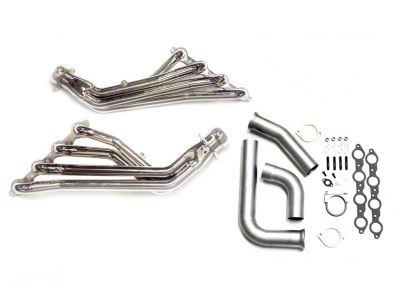 BBK 1-3/4-Inch Long Tube Headers; Polished Silver Ceramic (99-02 4.8L, 5.3L Silverado 1500)