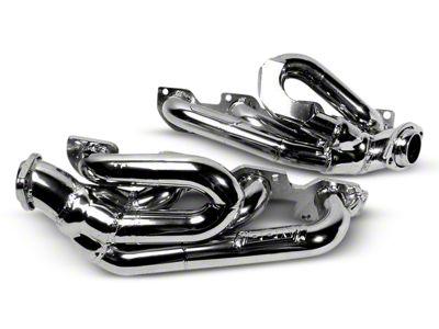 BBK 1-3/4-Inch Tuned Length Shorty Headers; Polished Silver Ceramic (03-08 5.7L RAM 1500, Excluding Mega Cab)