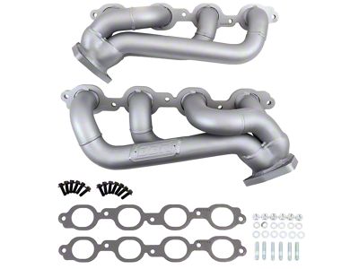 BBK 1-3/4-Inch Shorty Headers; Titanium Ceramic (19-24 V8 Silverado 1500)